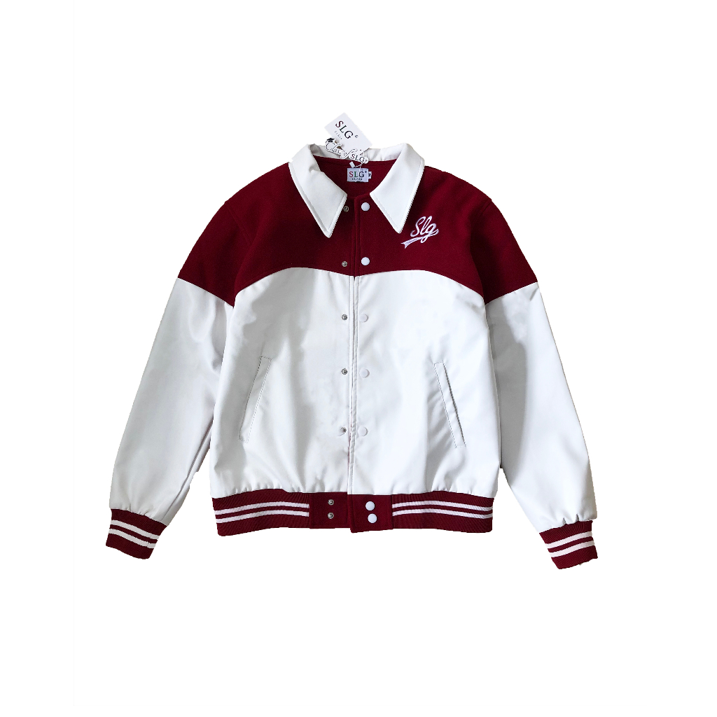 Áo khoác nam nữ Varsity Jacket dạ phối da PU