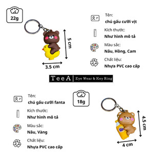 Móc khóa cute dễ thương chú gấu đội mũ hiphop