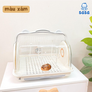 Khay đựng bình sữa có nắp đậy Finley 0030 / Tia UV 0076 - giá úp bình sữa Jupin - Gấu mới - Vuông - Holla 15216 15230