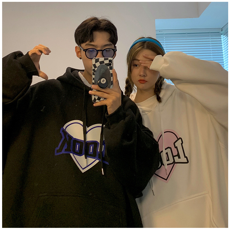 Áo khoác hoodie đôi form rộng chất lỉ bông 2 lớp phù hợp cho cả nam và nữ | BigBuy360 - bigbuy360.vn