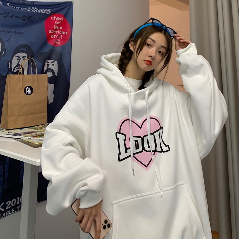 Áo khoác hoodie đôi form rộng chất lỉ bông 2 lớp phù hợp cho cả nam và nữ | BigBuy360 - bigbuy360.vn