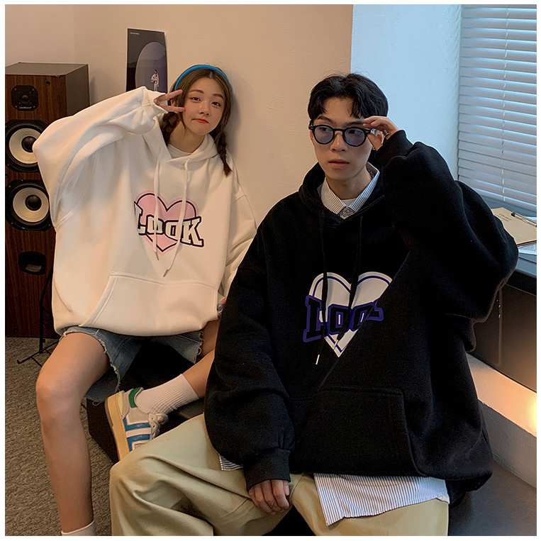 Áo khoác hoodie đôi form rộng chất lỉ bông 2 lớp phù hợp cho cả nam và nữ | BigBuy360 - bigbuy360.vn