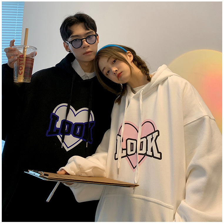 Áo khoác hoodie đôi form rộng chất lỉ bông 2 lớp phù hợp cho cả nam và nữ | BigBuy360 - bigbuy360.vn