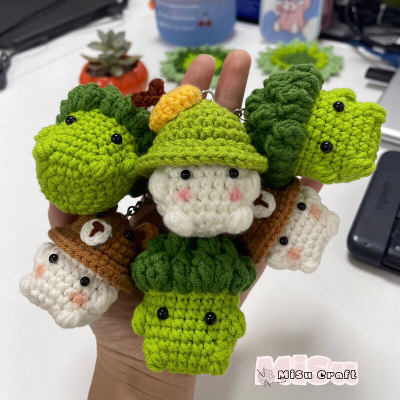 🥦 Móc Khoá Bé Súp Lơ bằng len HANDMADE 100%