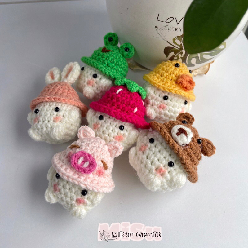 🍄 Móc khoá bé nấm đội mũ siêu cute - Móc khoá bé nấm chonky handmade ko ơi