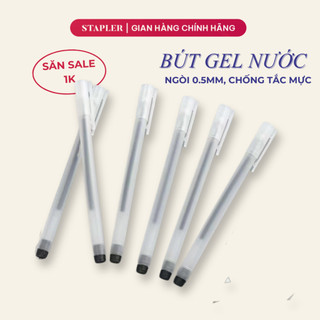  Bút bi nước văn phòng STAPLER mực gel 0.5mm mực đen đầu mịn nét chữ đẹp giá rẻ bút viết calligraphy 
