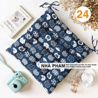 ĐỆM NGỒI BỆT HOA VĂN PATTERN HÌNH 24 (40,45,50CM)