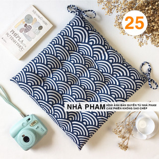 ĐỆM NGỒI BỆT HOA VĂN PATTERN HÌNH 25 (40,45,50CM)