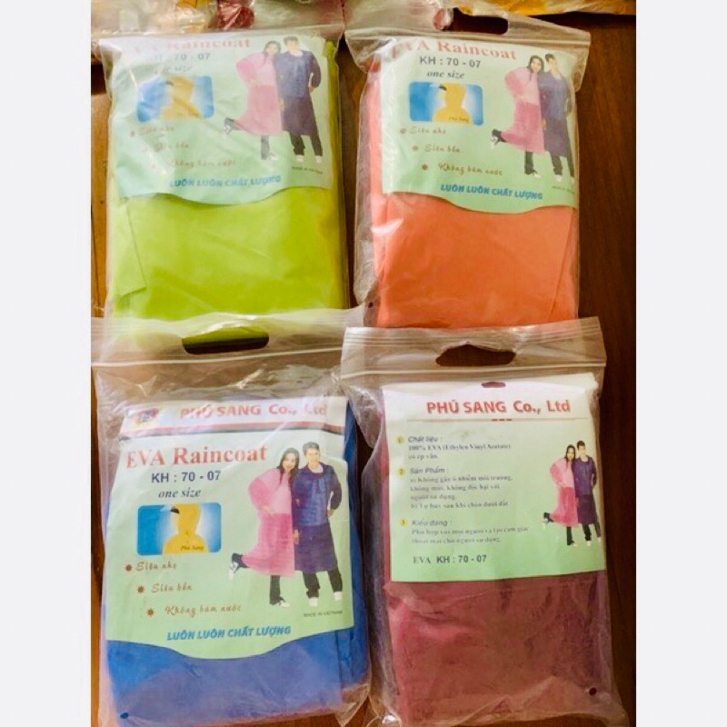 Áo mưa su EVA siêu bền siêu nhẹ kháng nước