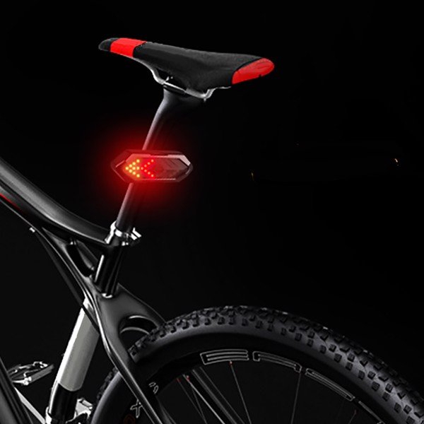 Đèn xi nhan xe đạp LED rẽ trái phải remote điều khiển từ xa không dây sạc USB chống nước kiêm đèn hậu
