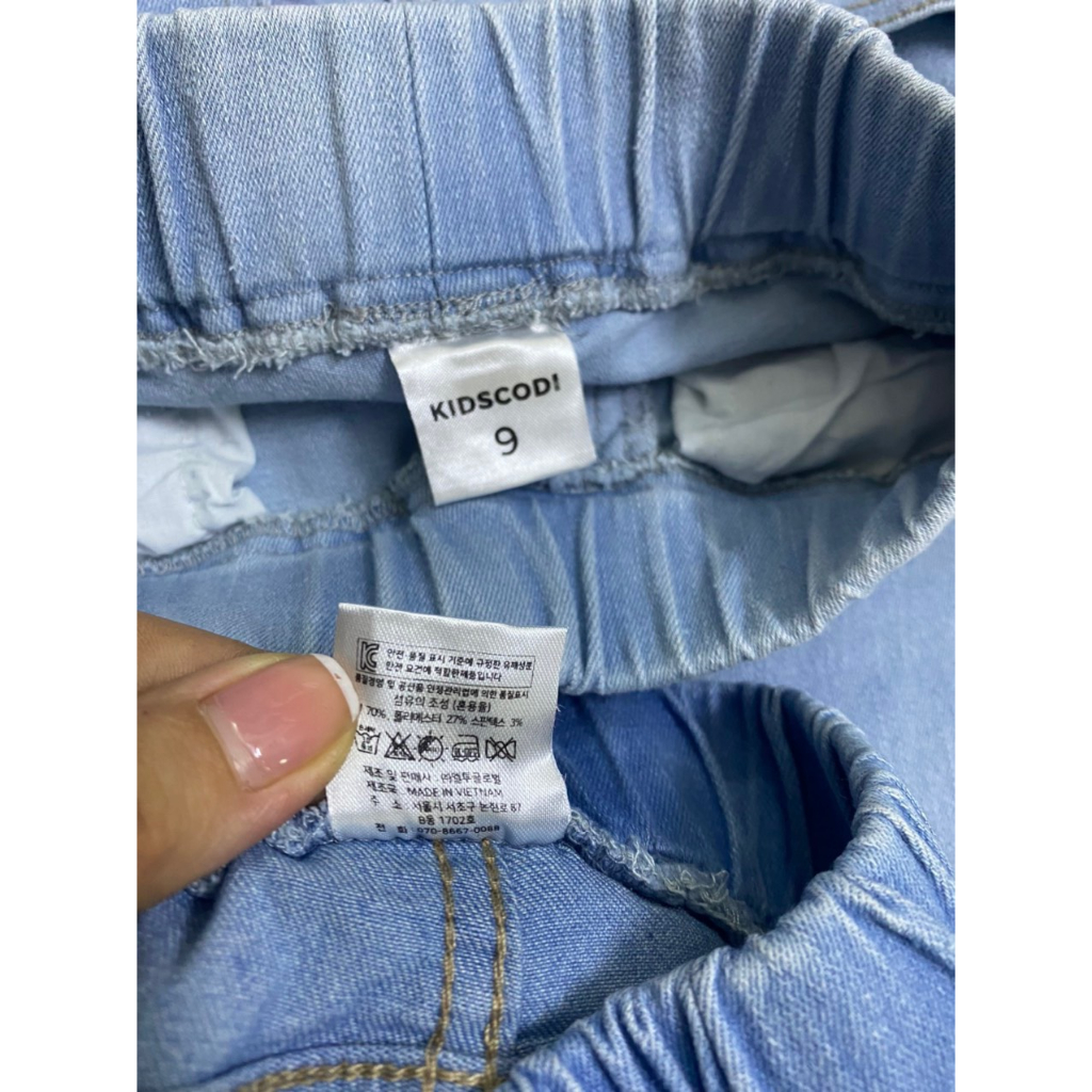 Quần jean baggy bé gái bé trai unisex co giãn mềm xuất dư xịn hàn cho bé từ 5-12 tuổi 14-40kg