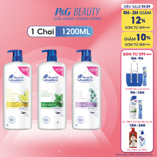 Dầu Gội Head&Shoulders chai 1200ml Bạc Hà Mát Lạnh/Da Đầu Ngứa/Hương Chanh