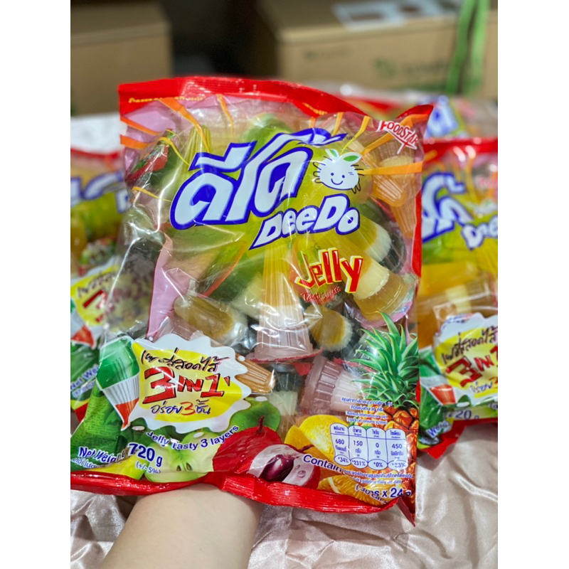 Thạch trái cây 3 trong 1 Deedo 720gr Thái Lan