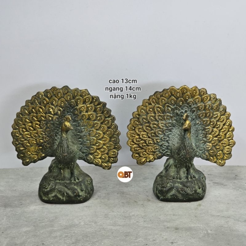 Đôi công xoè bằng đồng phong thuỷ