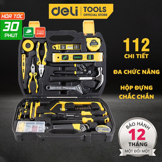 Bộ Dụng Cụ Sửa Chữa Đa Năng 112 Chi Tiết Deli Cao Cấp Chính Hãng - Phù Hợp Cho Mọi Mục Đích Sửa Chữa