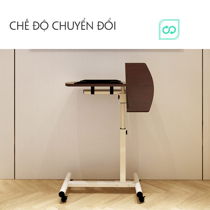 Bàn để máy tính có bánh xe di chuyển thông minh loại 1, bàn làm việc, bàn laptop