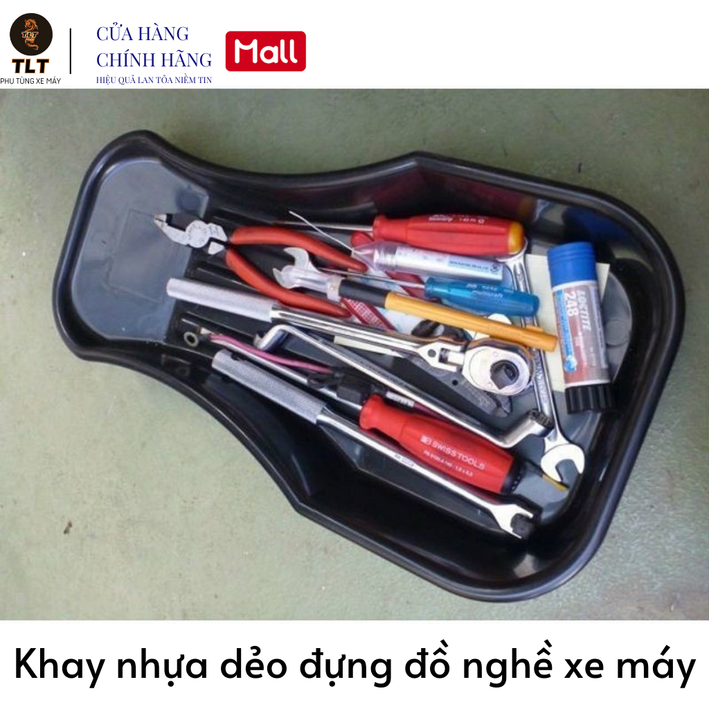 Khay xả nhớt TLT, khay đựng nhớt - Đựng đồ nghề dụng cụ sửa xe nhựa dẻo né chống đứng xe máy