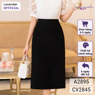 Chân váy công sở nữ LAVENDER dáng bút chì suông A dài 72 có xẻ sau CV2845
