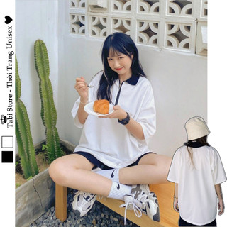 Set Áo Polo Phối Khoá & Quần Short Đen Unisex Dưới 70kg