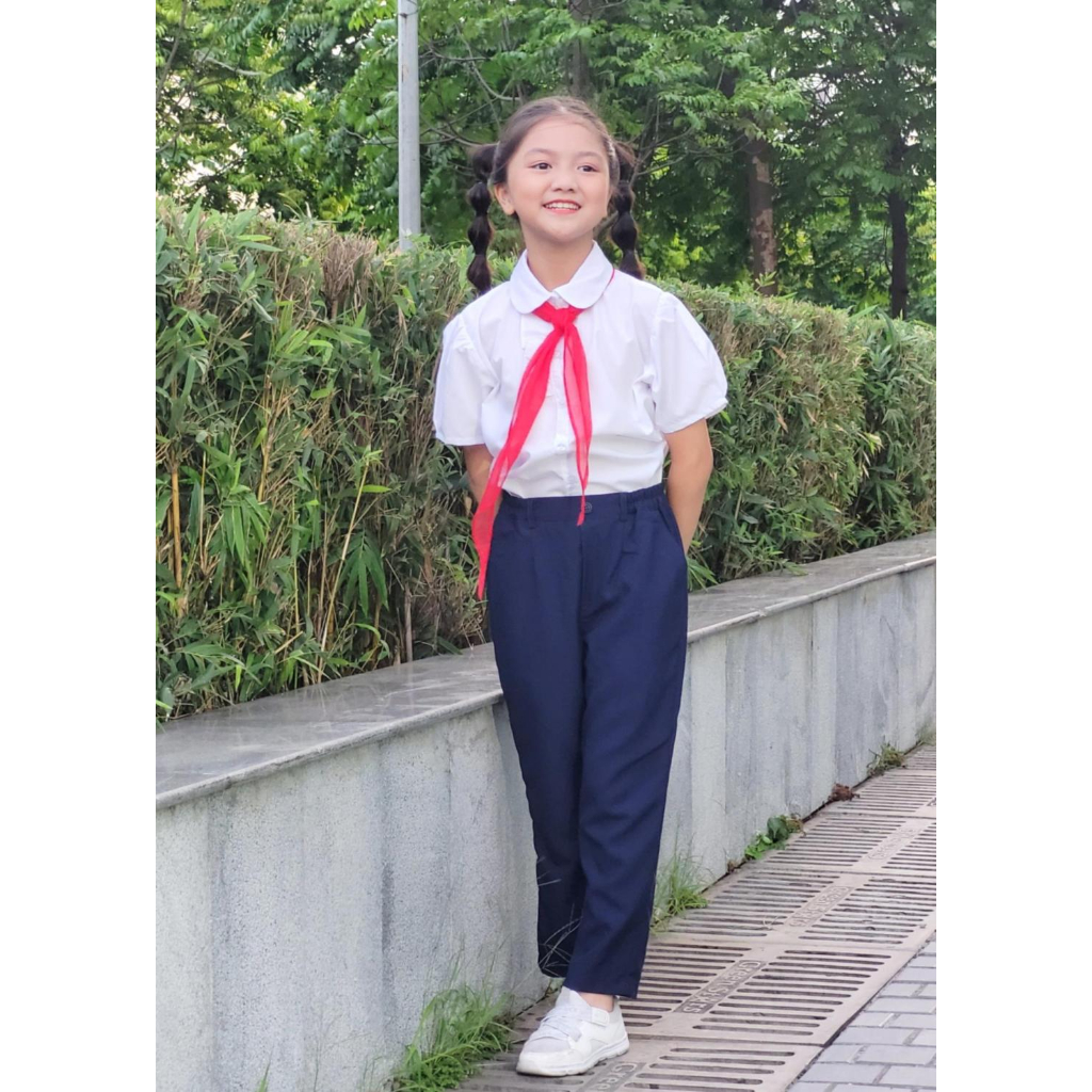 Áo học sinh bé gái đi học đồng phục học sinh