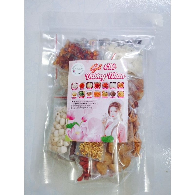 SÉT CHÈ DƯỠNG NHAN TUYẾT YẾN 14 VỊ 500G - GÓI LỚN NẤU ĐƯỢC 15-20 CHAI