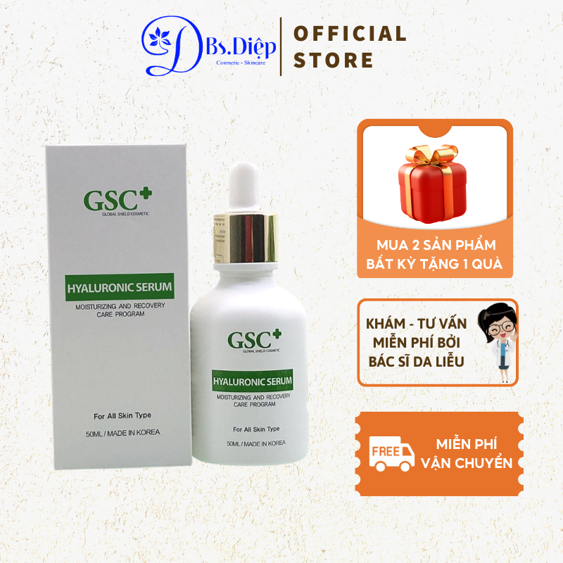 Tinh chất cấp ẩm dưỡng da, phục hồi GSC Hyaluron Serum dành cho mọi loại da (50ml)