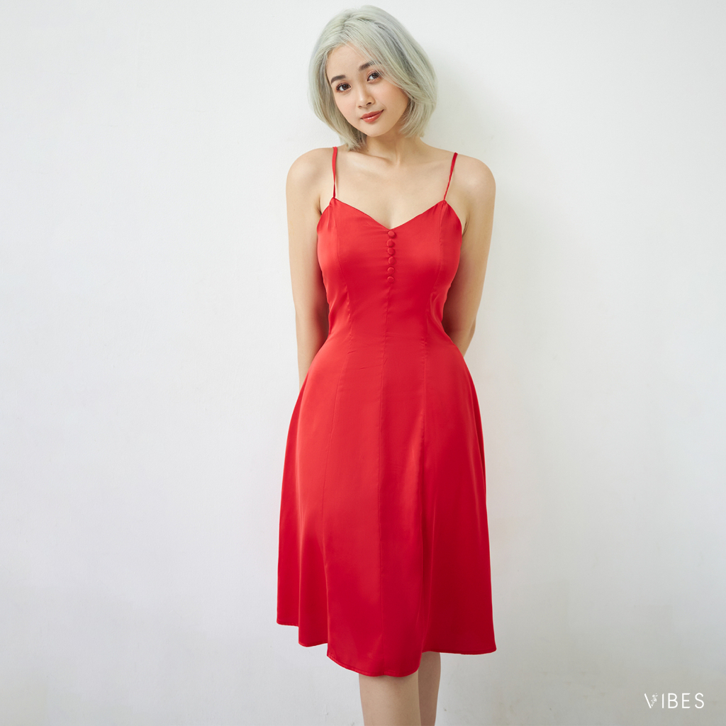 VIBES Váy ngủ Lụa trơn cao cấp Lady Dress