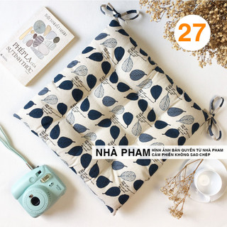 ĐỆM NGỒI BỆT HOA VĂN PATTERN HÌNH 27 (40,45,50CM)