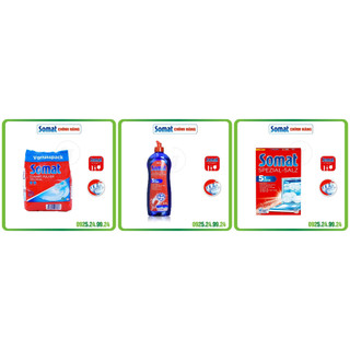 Combo 3 món Somat: Bột rửa 1.2kg + muối 1.2kg + nước bóng 750ml