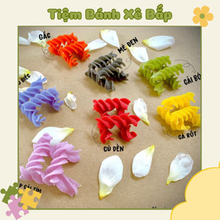 Nui gạo rau củ hữu cơ dạng xoắn nui rau củ hữu cơ cho bé ăn dặm dinh dưỡng màu sắc kích thích bé ăn ngon cho 6 tháng