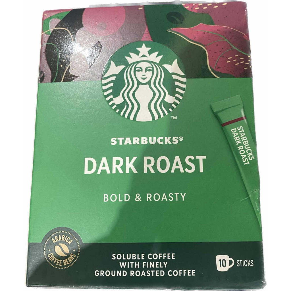 Cà phê đen hòa tan cao cấp Starbucks Rang Đậm ( Hộp 10 gói x 2.3g )