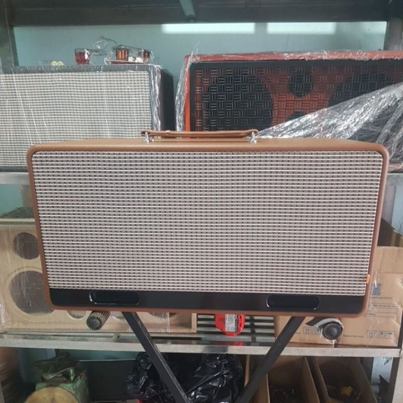 Vỏ thùng loa 2 bass 20 đôi mạch k10 bọc da cải tiến