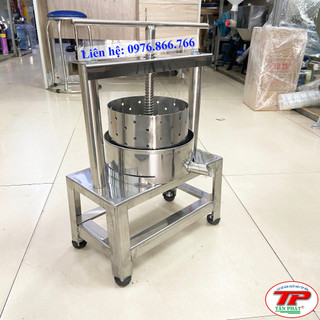 Máy vắt ép nước cốt dừa, vắt ép nước gỏi, ép tóp mỡ inox bằng tay lớn 18cm