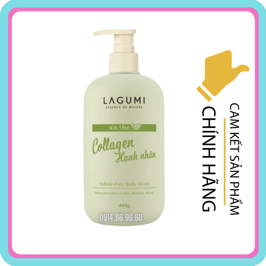 Sữa tắm dưỡng ẩm collagen hạnh nhân LAGUMI 400gr