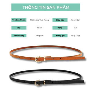 Thắt Lưng Nữ Da BEBECHIC Thiết Kế Bản Nhỏ 1cm