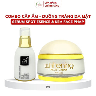 Combo dưỡng trắng da mặt, cấp ẩm chuyên sâu Mềm acosmetics, kem face pháp trắng da mặt, serum dưỡng ẩm spot esence 50g