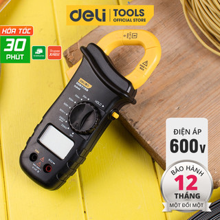  Đồng Hồ Kẹp Đo Dòng Điện Ampe 600V Deli Chuyên Dụng Chính Hãng - Độ Chính Xác Cao, Dễ Dàng Sử Dụng