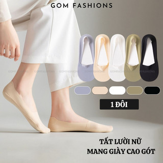 Vớ lười nữ GOMTAT có đệm silicon chống tuột gót, chất liệu cotton mềm mại thoáng khí êm chân  -PO-LOSOCK-LUA-3015-1DOI