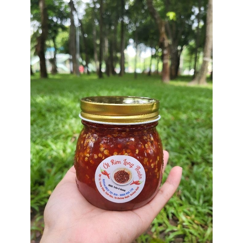 Hũ 600g Ớt rim siêu cay ăn với bánh tráng bánh mì - Ớt rim Long Thuận