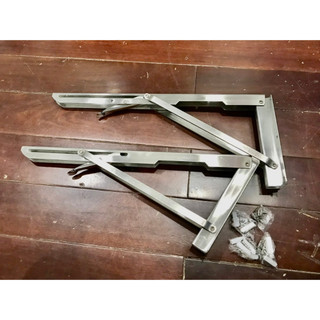 Bản lề gập thông minh inox 25cm-30cm-35cm-40cm bộ 2 cái , giá ke đỡ bàn gấp gọn treo tường chịu lực