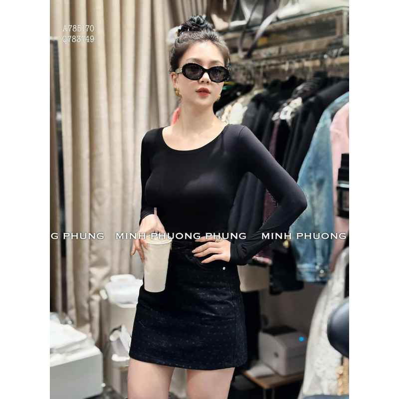 Áo thun cotton lạnh dài tay cao cấp