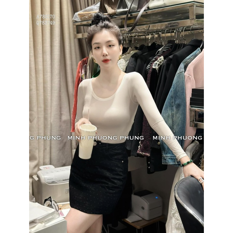 Áo thun cotton lạnh dài tay cao cấp