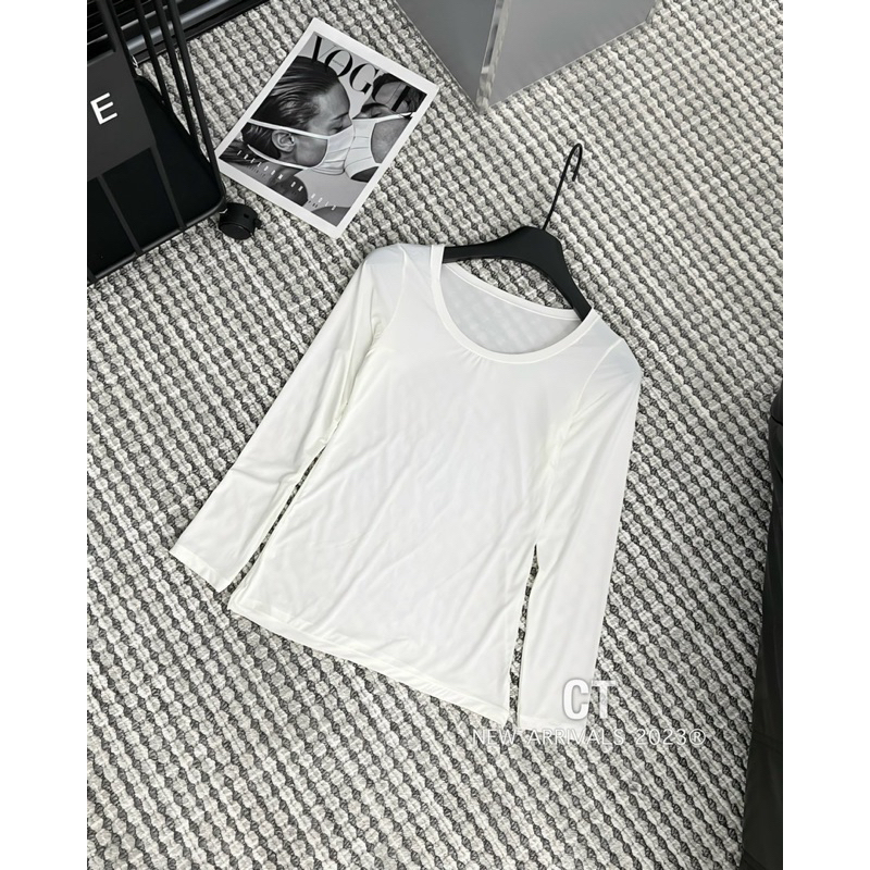 Áo thun cotton lạnh dài tay cao cấp