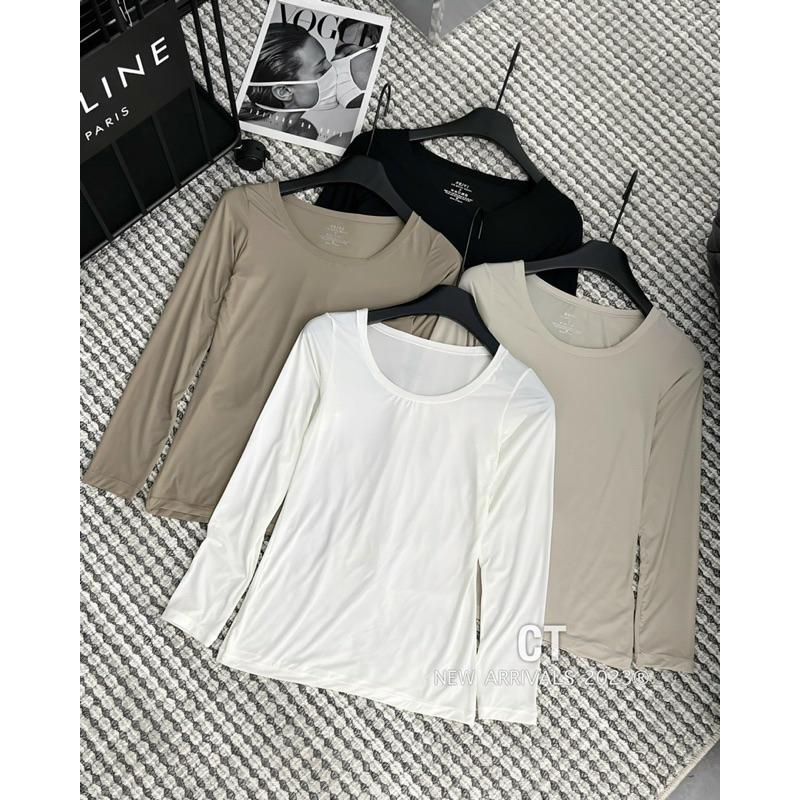Áo thun cotton lạnh dài tay cao cấp