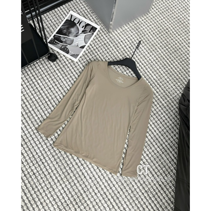 Áo thun cotton lạnh dài tay cao cấp