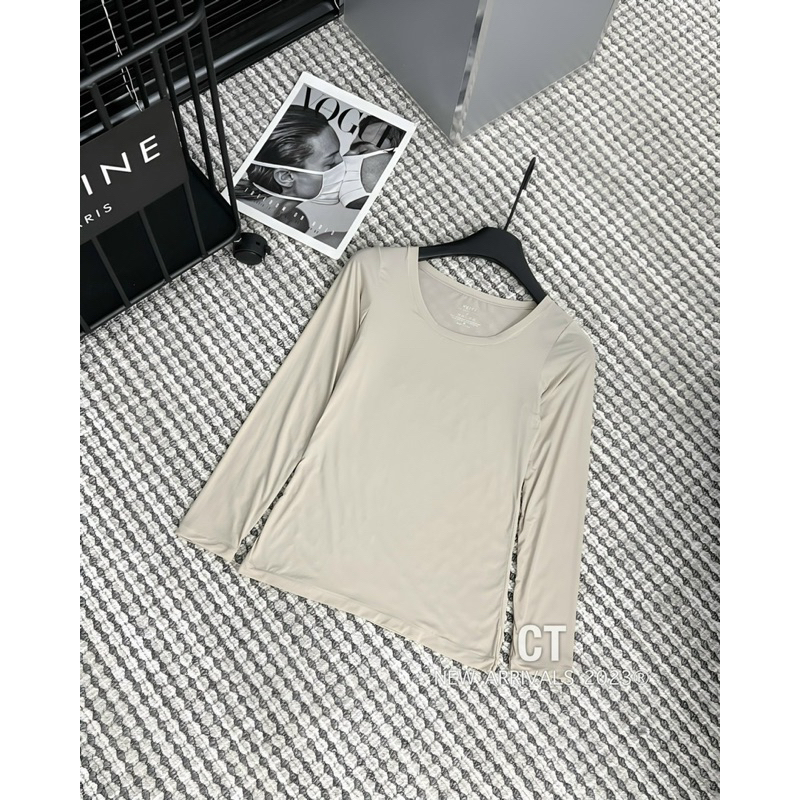 Áo thun cotton lạnh dài tay cao cấp