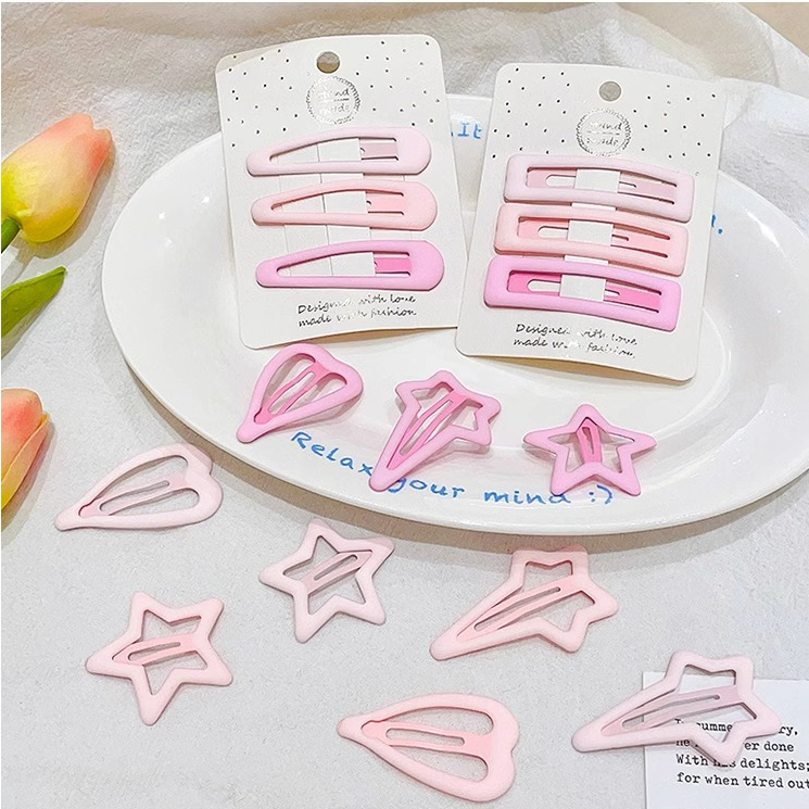Kẹp tóc bấm/Cặp tóc mái màu pastel siêu dễ thương style Hàn Quốc SHP