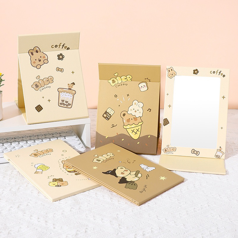 Gương giấy gấp trang điểm đáng yêu tiện lợi. Size 21*15cm
