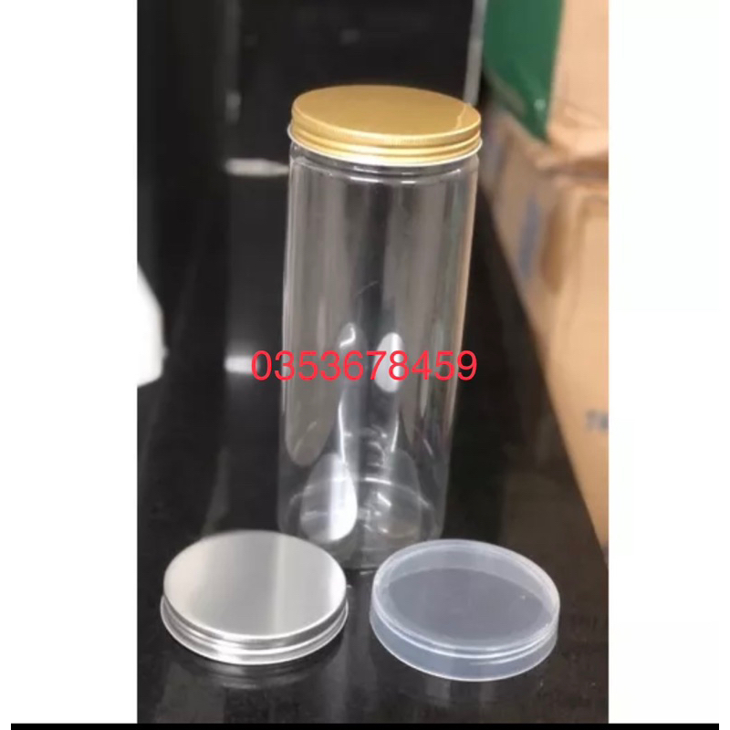 Hủ nhựa pet 1500ml hàng dày đáy cao kèm nắp vặn nhôm/nhựa