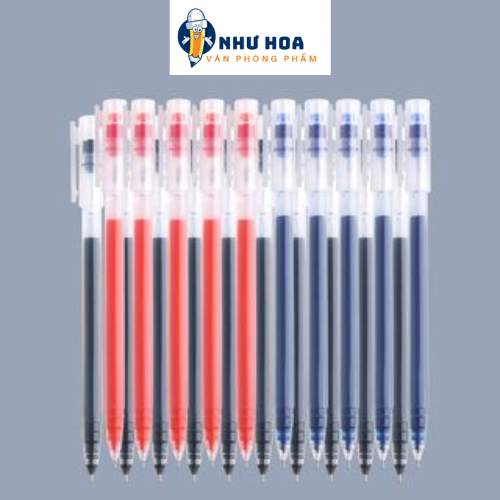 Bút gel ngòi 0.5mm màu đen đỏ xanh